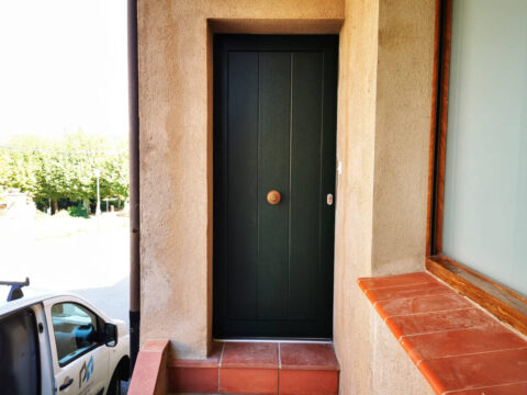 Puerta PVC verde